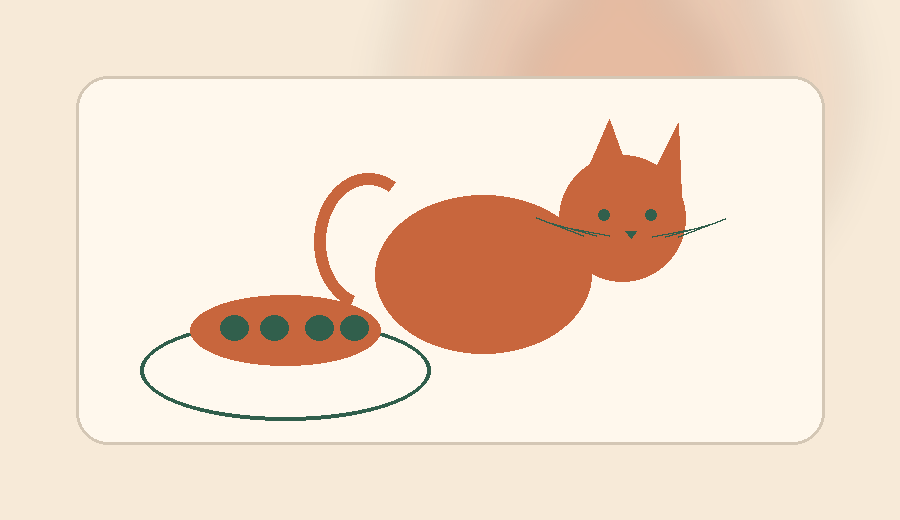 Illustratie van de verzorging van een oudere kat