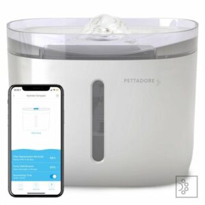 Pettadore Hydrate Compact - Drinkfontein Kat - Slimme Waterfontein met App - 1,9L