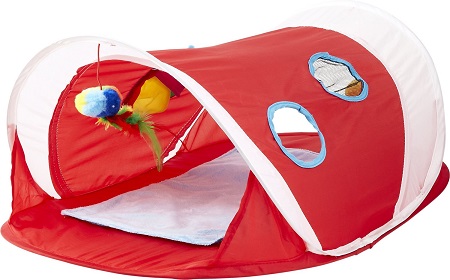 10Hartz Just For Cats Peek &Speel Pop-Up Tent Cat Toy