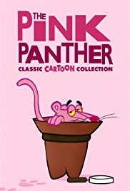 de roze panter show poster - tv cartoon katten