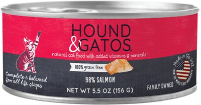 Hound & Gatos 98% Zalm graanvrij ingeblikt kattenvoer