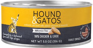 Hound & Gatos Chicken & Chicken Liver Formula Grain-Free Canned Cat Food
