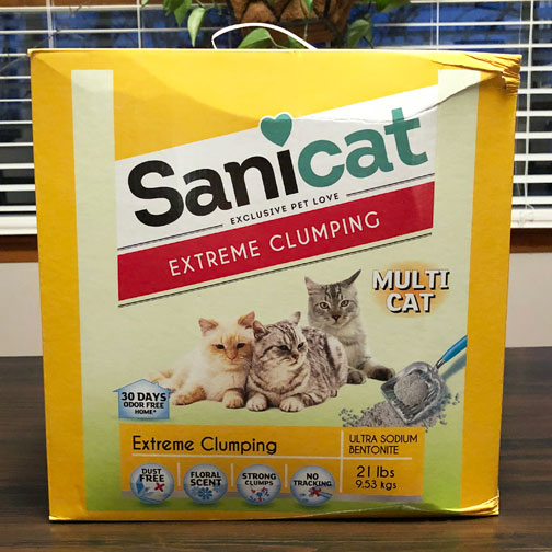 Een variant van Sanicat Extreme Cat Litter is de geparfumeerde formule.