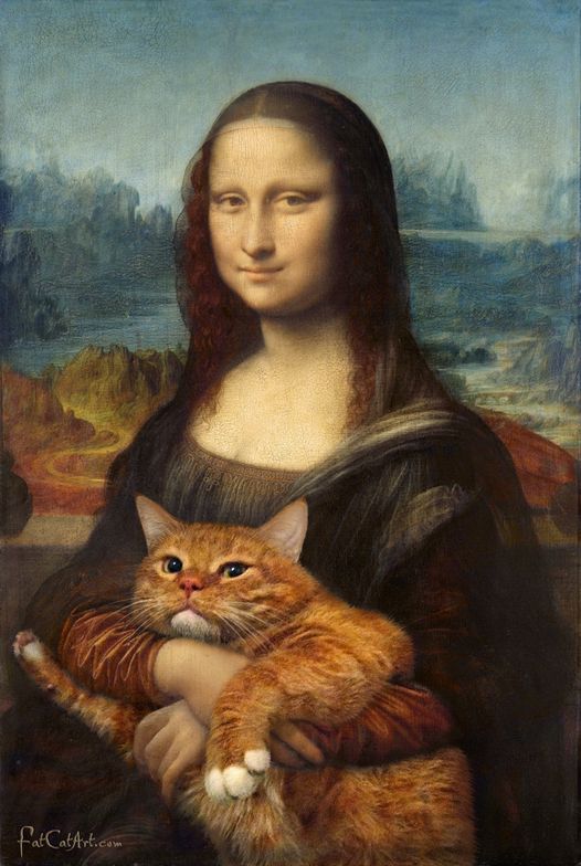 Fat Cat Art Mona Lisa True Versie