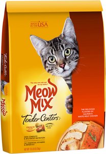 Meow Mix Tender Centers Zalm &Wit Vlees Kip Droog Kattenvoer