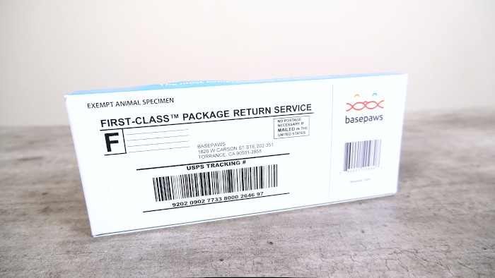 Basepaws Cat DNA Kit Box Retourlabel