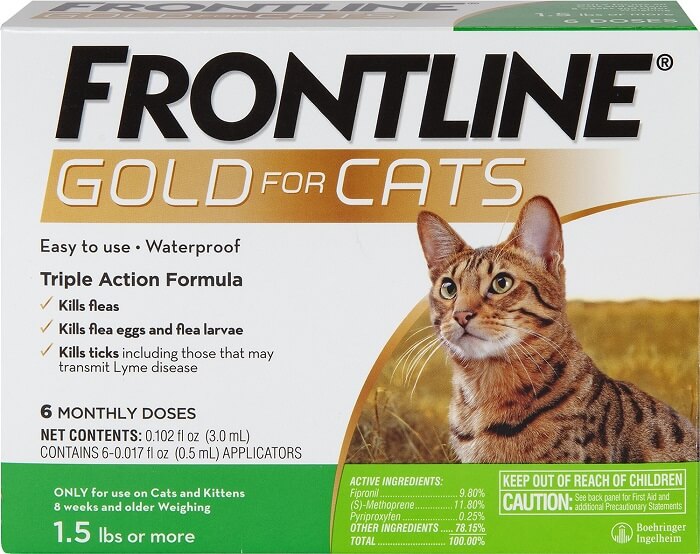 frontline goud voor katten