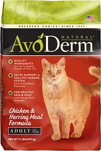 AvoDerm Natural Chicken &Herring Meal Formula Volwassen Droog Kattenvoer