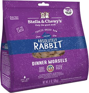 Stella &Chewy's Absolutely Rabbit Dinner Morsels Gevriesdroogd rauw kattenvoer