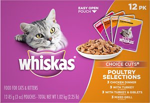 Whiskas Choice snijdt kipdiner in jus
