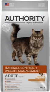 Autoriteit Hairball Control &Weight Management Chicken &Rice Formula Adult Dry Cat Food