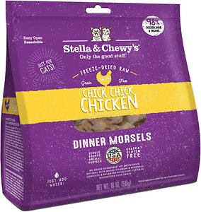 Stella &Chewy's Chick Chick Chicken Dinner Morsels Gevriesdroogd rauw kattenvoer