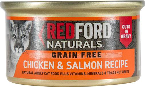 Redford Naturals graanvrije stukken in jus kip & zalm recept