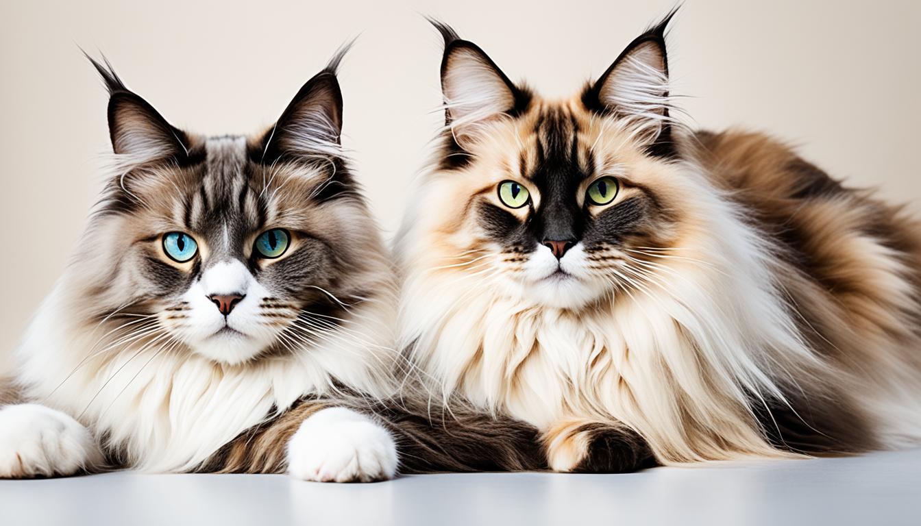 Maine Coon and Ragdoll cats